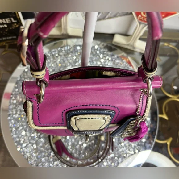 Coach 2012 Legacy Mini Willis colorblock leather crossbody bag EUC - Picture 7 of 17